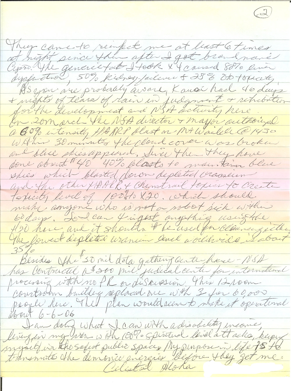 Letter from Lehue page 2